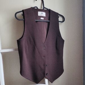 Academia Dark Brown Tailored Vest